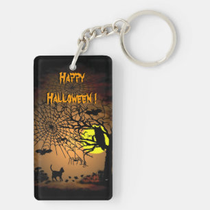 Halloween Night , Happy Halloween ! Key Ring
