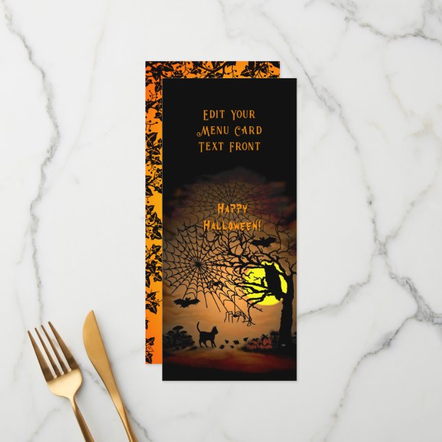 Halloween Night , Happy Halloween! Menu (Front/Back In Situ)