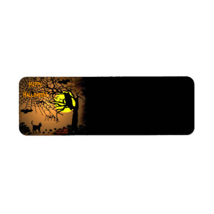 Halloween Night , Happy Halloween ! Return Address Label
