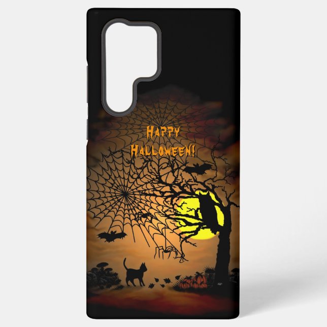 Halloween Night , Happy Halloween! Samsung Galaxy S22 Ultra Case (Back)
