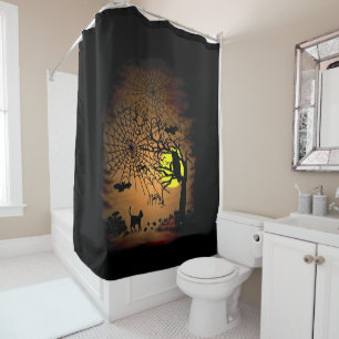 Halloween Night , Happy Halloween! Shower Curtain