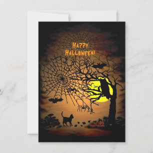Halloween Night , Happy Halloween ! Thank You Card