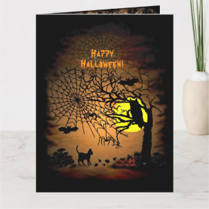 Halloween Night , Happy Halloween ! Thank You Card