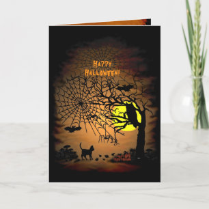 Halloween Night , Happy Halloween ! Thank You Card
