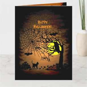 Halloween Night , Happy Halloween ! Thank You Card