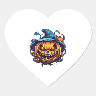 Halloween Night Heart Sticker