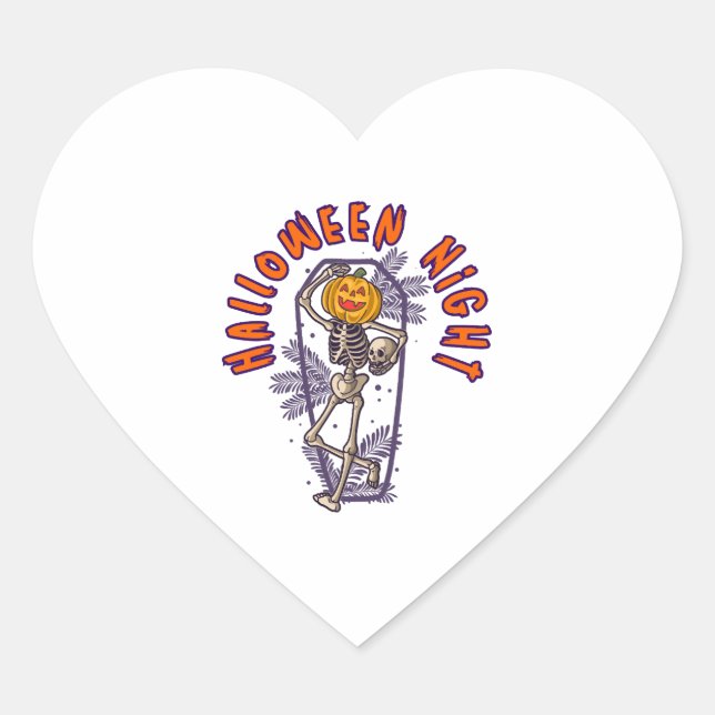 HALLOWEEN NIGHT            HEART STICKER (Front)