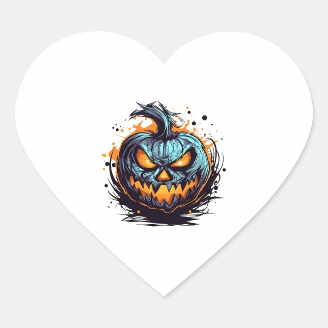 Halloween Night                                    Heart Sticker (Front)