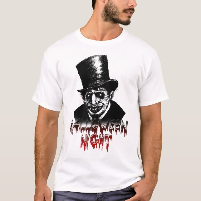 Halloween Night Jack The Ripper Vampire T-Shirt (Front)