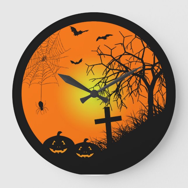 Halloween night large clock (Front)