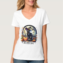 "Halloween Night Magic" Black Cat Shirt
