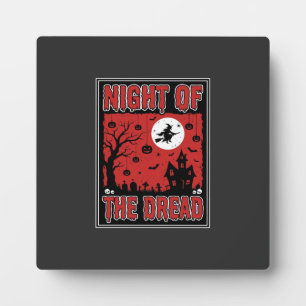 Halloween Night of the Dread Haunted House Plaque
