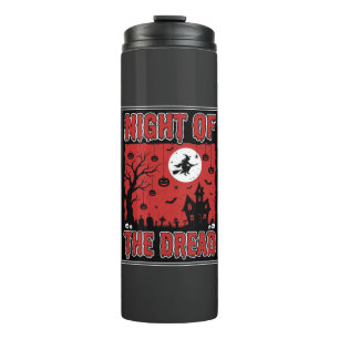 Halloween Night of the Dread Haunted House Thermal Tumbler