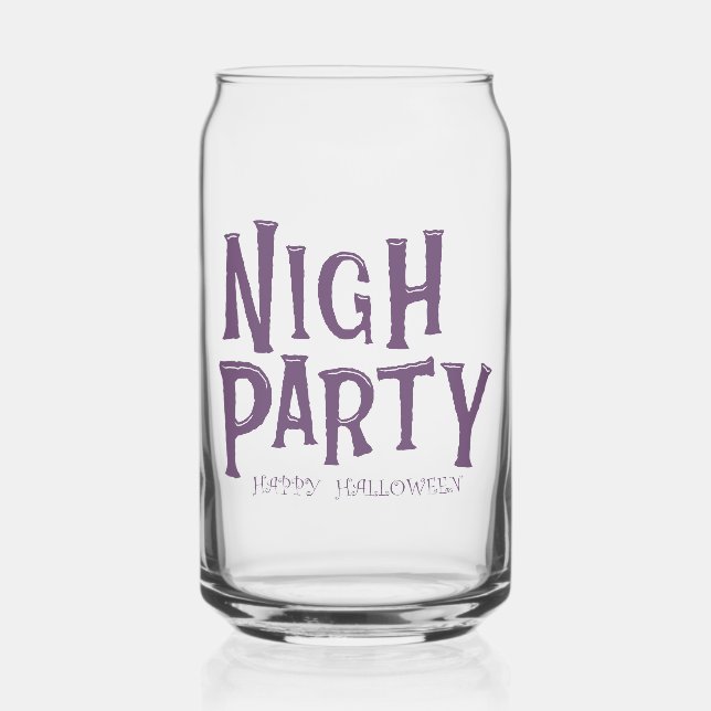 Halloween “Night Party” Glass – Spooky Drinkware (Front)