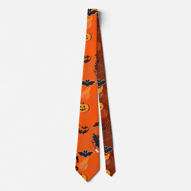 Halloween Night Party Trendy Tie (Front)