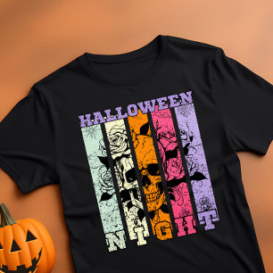 Halloween Night Pastel Colour Skull  T-Shirt