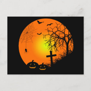 Halloween night postcard