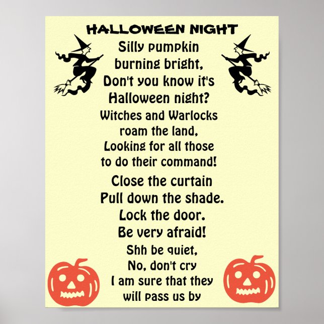 HALLOWEEN NIGHT   POSTER (Front)