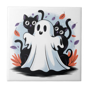 Halloween Night Prowl Ceramic Tile