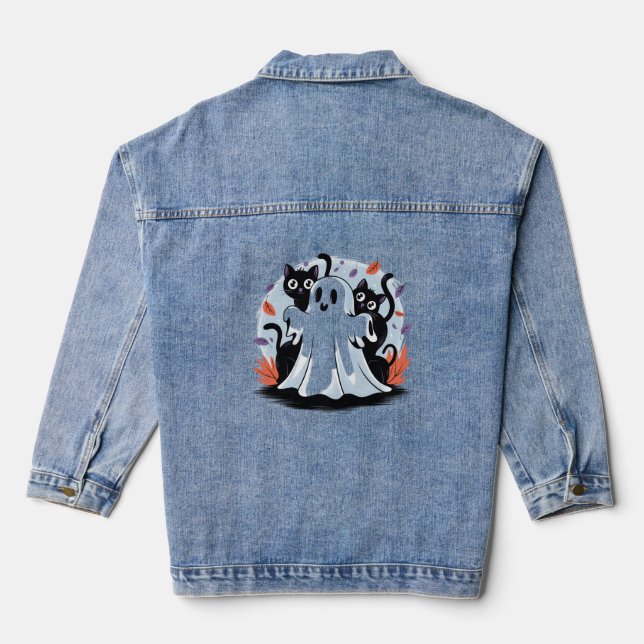 Halloween Night Prowl Denim Jacket (Back)