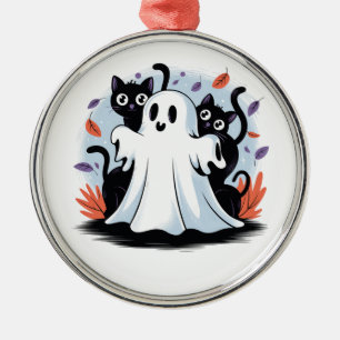 Halloween Night Prowl Metal Ornament