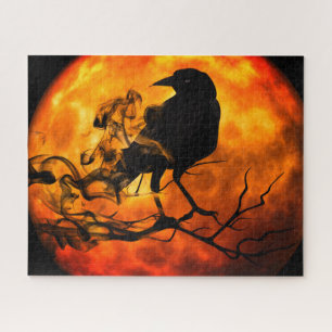 Halloween night raven jigsaw puzzle