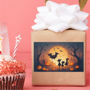 Halloween Night Rectangular Sticker