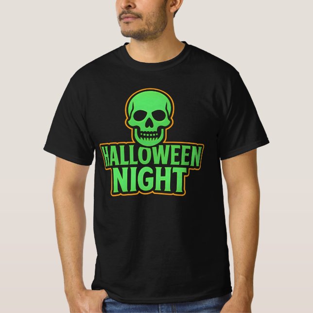 Halloween Night Simple Clothes Unisex Minimalist  T-Shirt (Front)