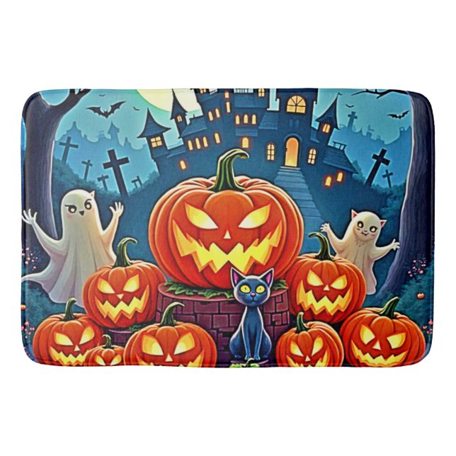 Halloween Night: Spooky Fun Art Bath Mat (Front)