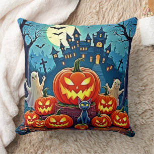 Halloween Night: Spooky Fun Art Cushion