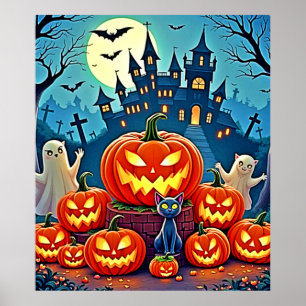 Halloween Night: Spooky Fun Art Poster