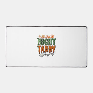 Halloween Night Taddy Vintage Witch Broom Shirt De Desk Mat