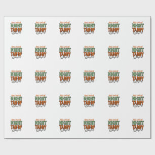 Halloween Night Taddy Vintage Witch Broom Shirt De Wrapping Paper