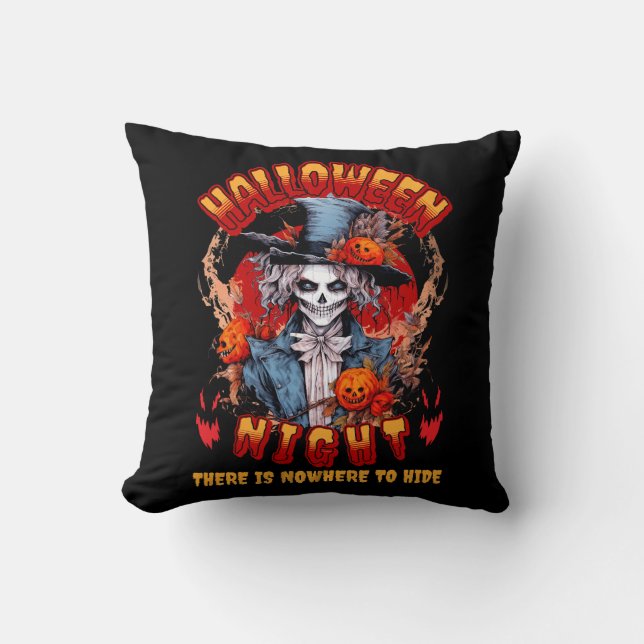 Halloween Night There Is Nowhere To Hide Cushion (Front)