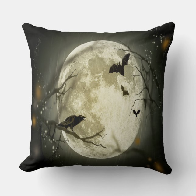 Halloween Night Throw Pillow (Front)