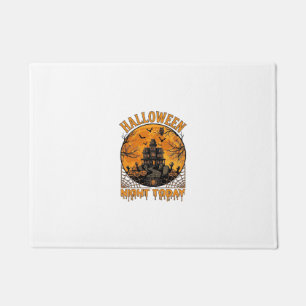 Halloween Night Today Haunted Mansion Pumpkins Owl Doormat