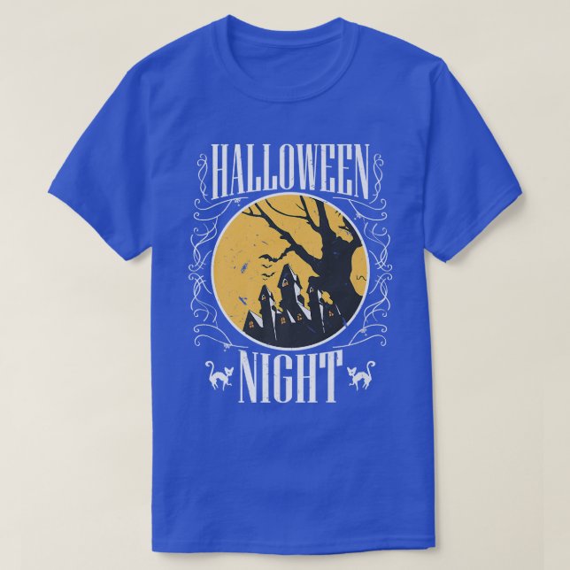 Halloween Night Trick Or Treat Happy Halloween Wit T-Shirt (Design Front)