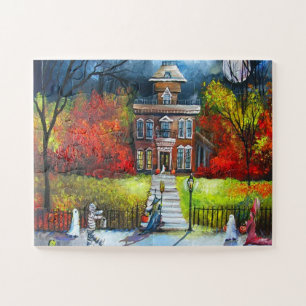 Halloween Night Trick or Treat Parade Fun Jigsaw Puzzle