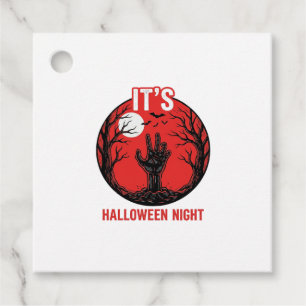 Halloween Night Vintage Engraving Vector Design_1 Favour Tags