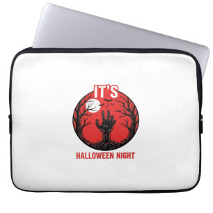 Halloween Night Vintage Engraving Vector Design_1 Laptop Sleeve