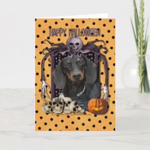 Halloween Nightmare - Dachshund - Winston Card