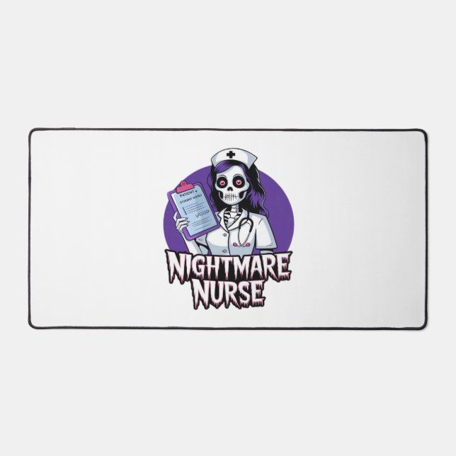Halloween Nightmare Nurse Classic T-Shirt Desk Mat (Front)