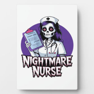 Halloween Nightmare Nurse Classic T-Shirt Plaque