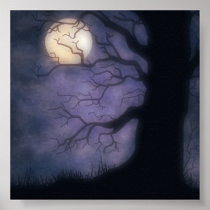 Halloween Nite Photo Backdrop Poster