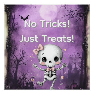 Halloween "No Tricks Just Treats" Poster