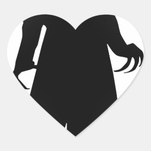 halloween nosferatu heart sticker