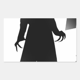 halloween nosferatu rectangular sticker