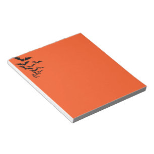 Halloween Notepad Black Bats