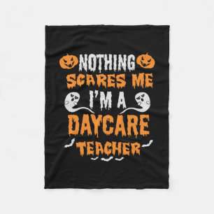 Halloween Nothing Scares Me Birthday Fleece Blanket