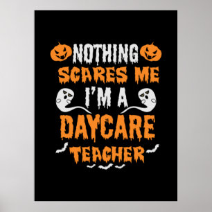 Halloween Nothing Scares Me Birthday Poster